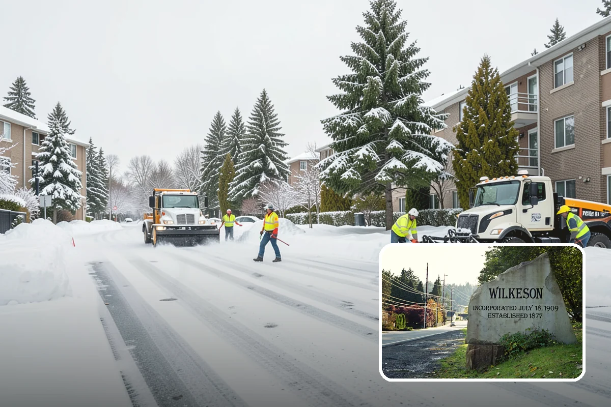 Large Equipment Snow Removal in Wilkeson, Pierce County, WA - Scale to clear the largest properties fast
