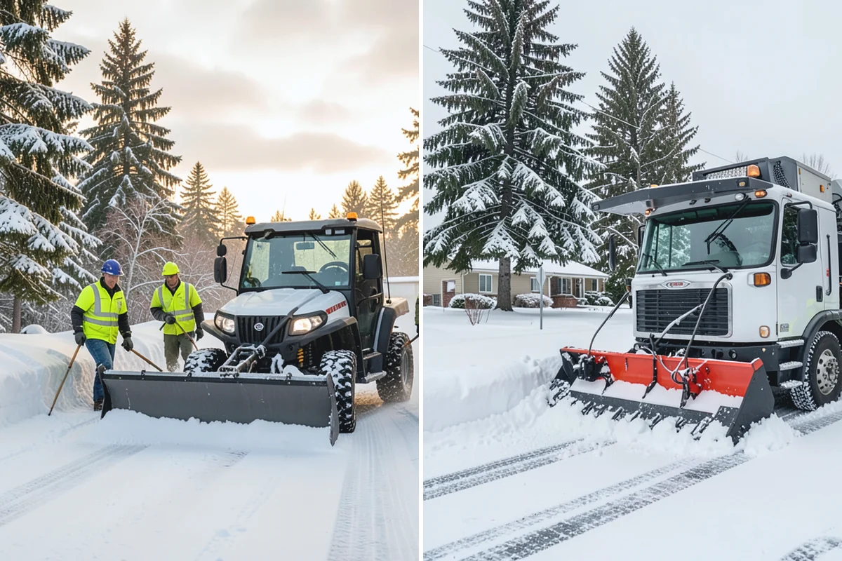 Large Equipment Snow Removal in Woodinville, King County, WA - Develop a site plan with routes and pile zones