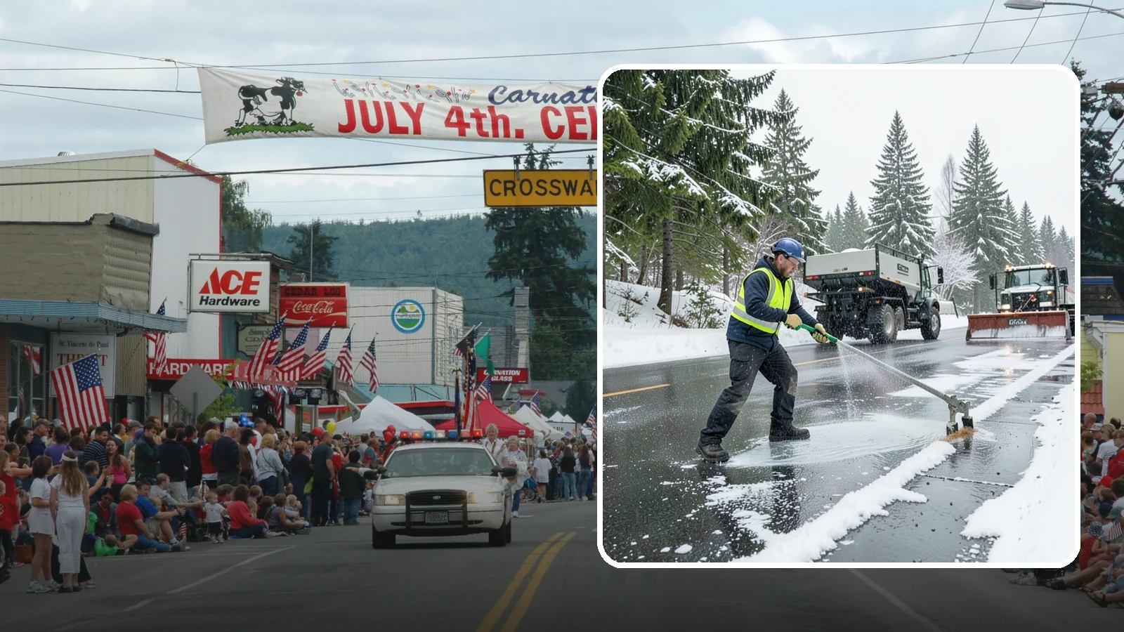 Liquid Deicing in Carnation, King County, WA - Liquid deicing sprays brine directly onto pavement for fast, even coverage that resists the wind and rain of coastal winters.