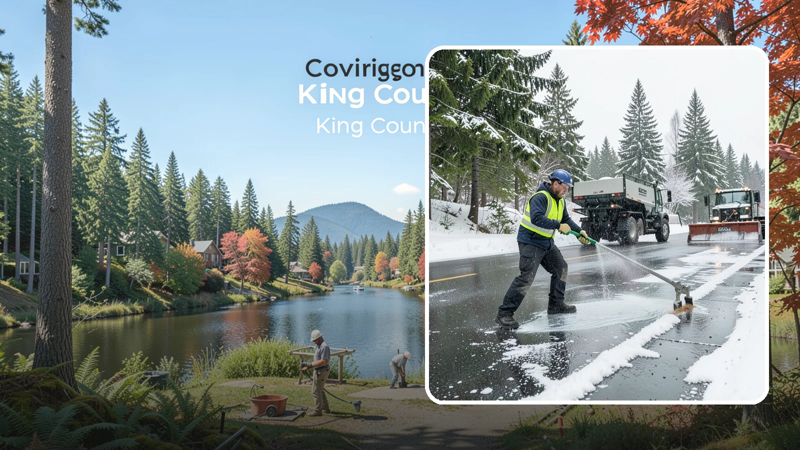 Liquid Deicing in Covington, King County, WA - Liquid deicing sprays brine directly onto pavement for fast, even coverage that resists the wind and rain of coastal winters.