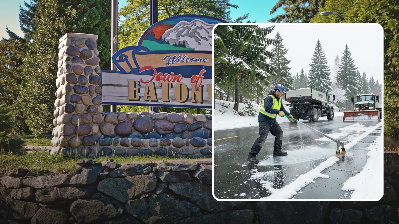 Liquid Deicing in Eatonville, Pierce County, WA - Liquid deicing sprays brine directly onto pavement for fast, even coverage that resists the wind and rain of coastal winters.