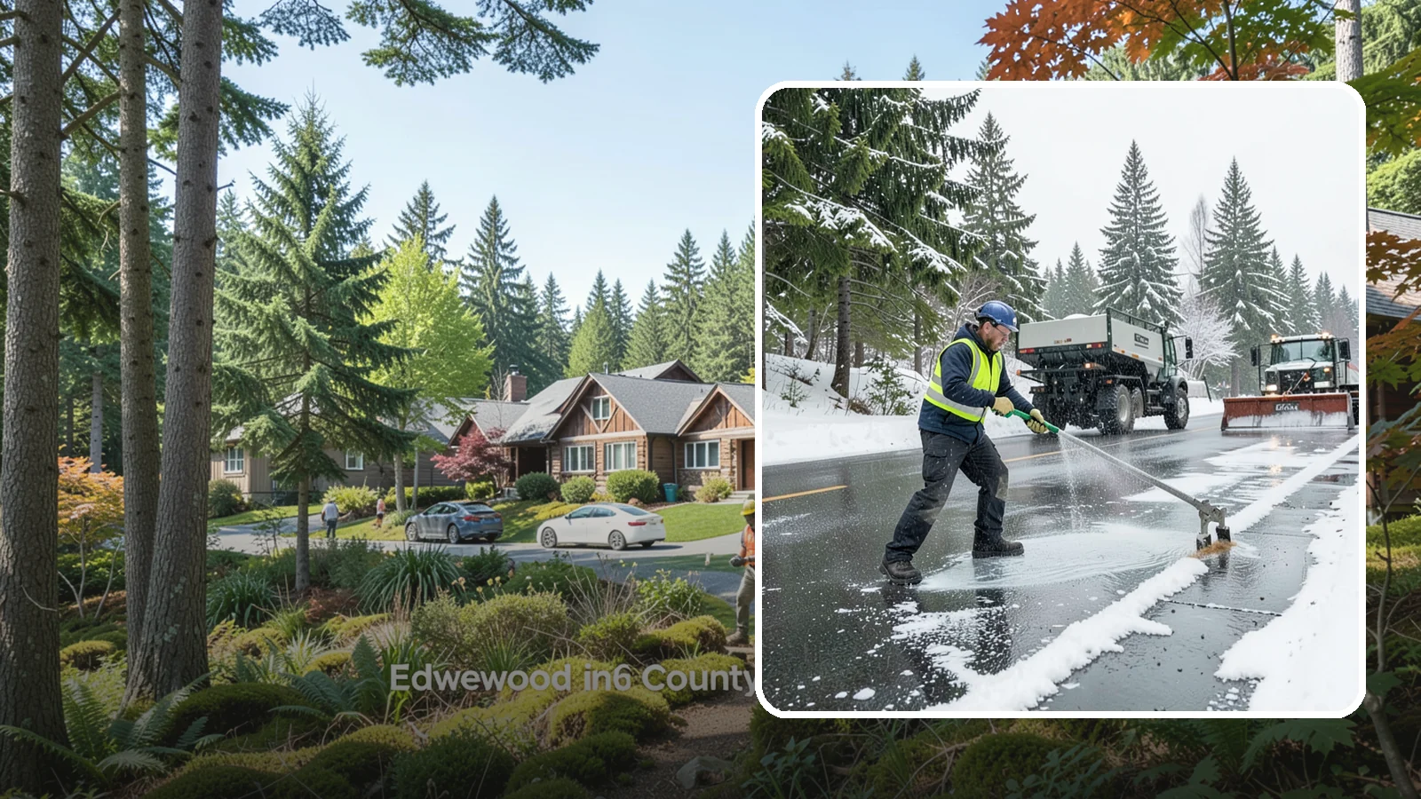 Liquid Deicing in Edgewood, Pierce County, WA - Liquid deicing sprays brine directly onto pavement for fast, even coverage that resists the wind and rain of coastal winters.
