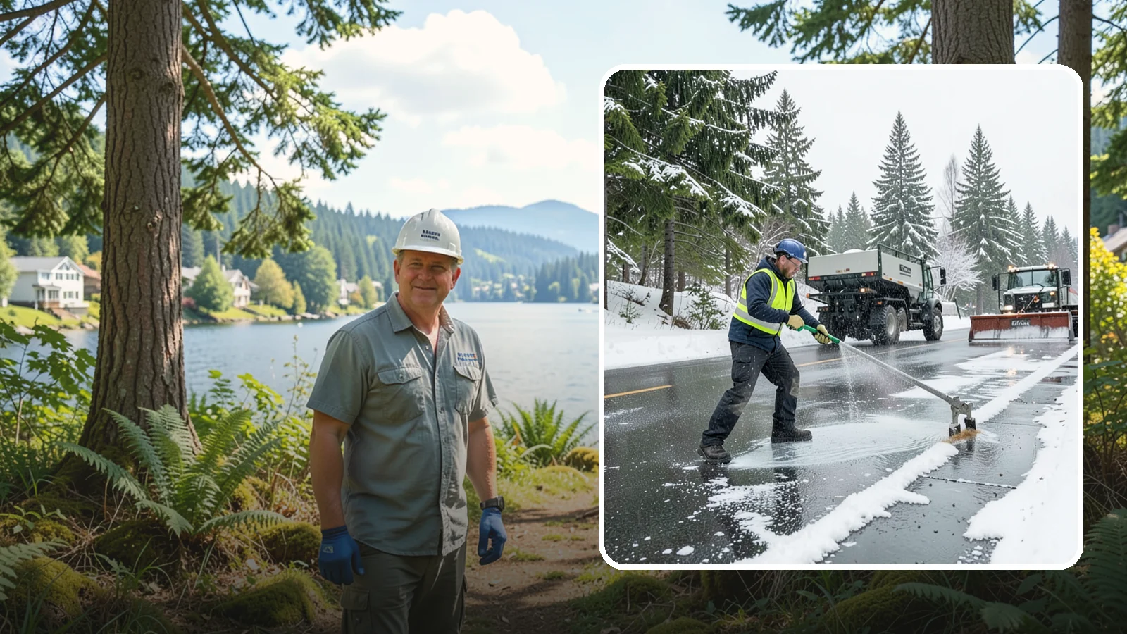 Liquid Deicing in Milton, King County, WA - Liquid deicing sprays brine directly onto pavement for fast, even coverage that resists the wind and rain of coastal winters.
