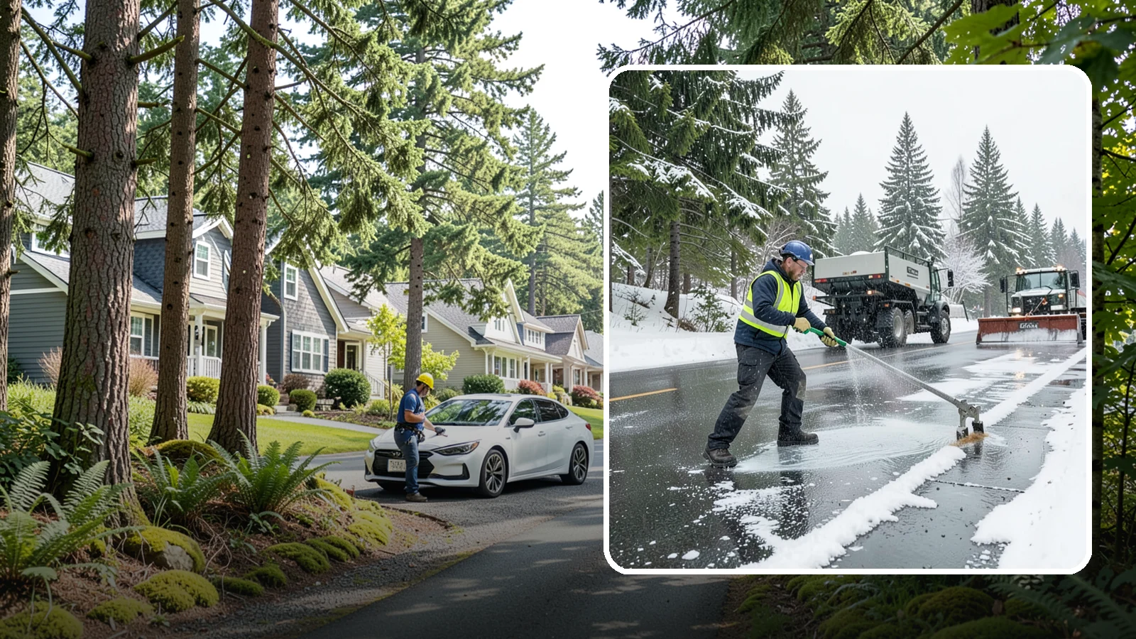 Liquid Deicing in Normandy Park, King County, WA - Liquid deicing sprays brine directly onto pavement for fast, even coverage that resists the wind and rain of coastal winters.