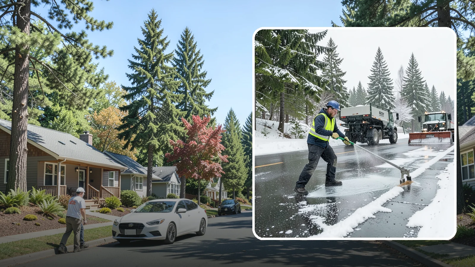 Liquid Deicing in Orting, Pierce County, WA - Liquid deicing sprays brine directly onto pavement for fast, even coverage that resists the wind and rain of coastal winters.