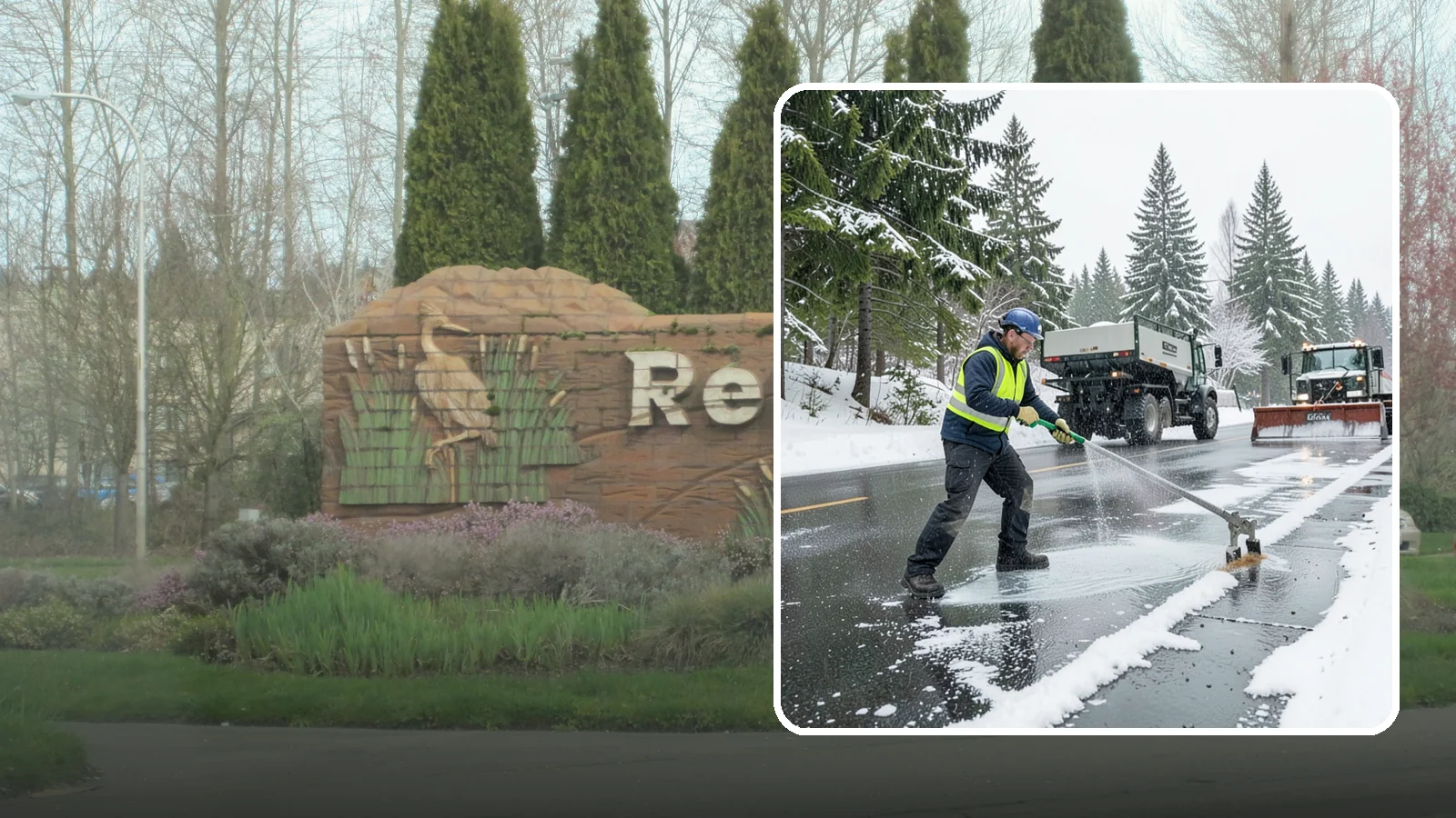 Liquid Deicing in Renton, King County, WA - Liquid deicing sprays brine directly onto pavement for fast, even coverage that resists the wind and rain of coastal winters.