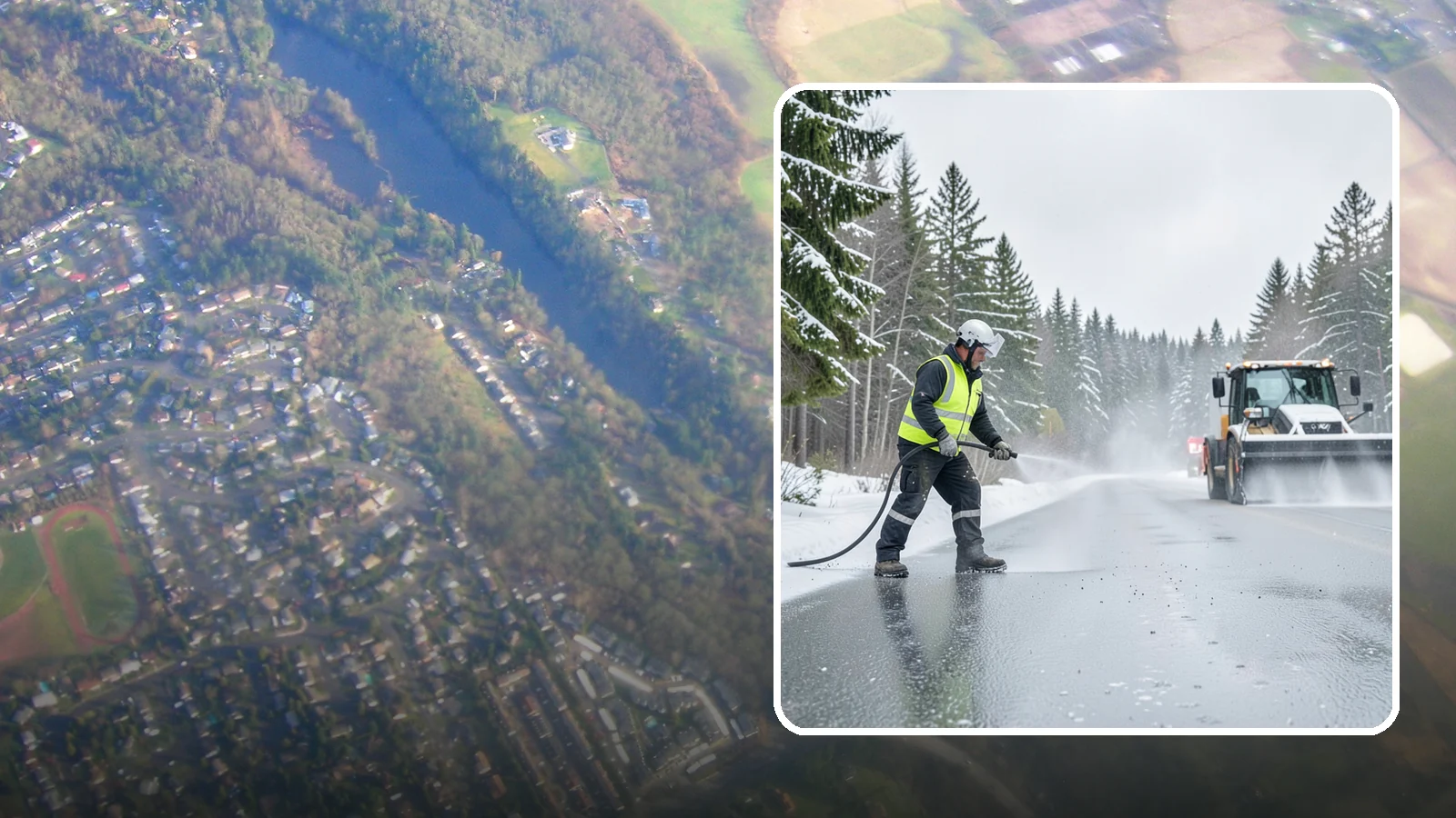 Liquid Salt Spraying in Algona, King County, WA - Liquid salt spraying applies deicer in solution form for fast, even coverage that resists wind scatter and bounce.