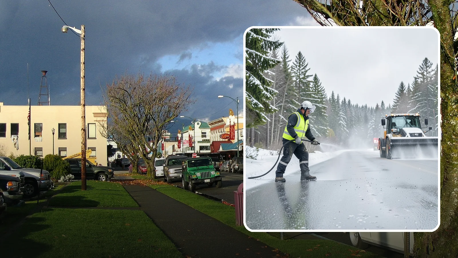 Liquid Salt Spraying in Arlington, Snohomish County, WA - Liquid salt spraying applies deicer in solution form for fast, even coverage that resists wind scatter and bounce.