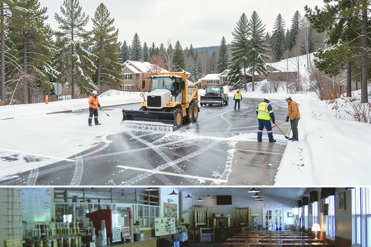 Liquid Salt Spraying in Black Diamond, King County, WA - Liquid salt spraying is used through the core winter months whenever light ice or freezing drizzle threatens traction.