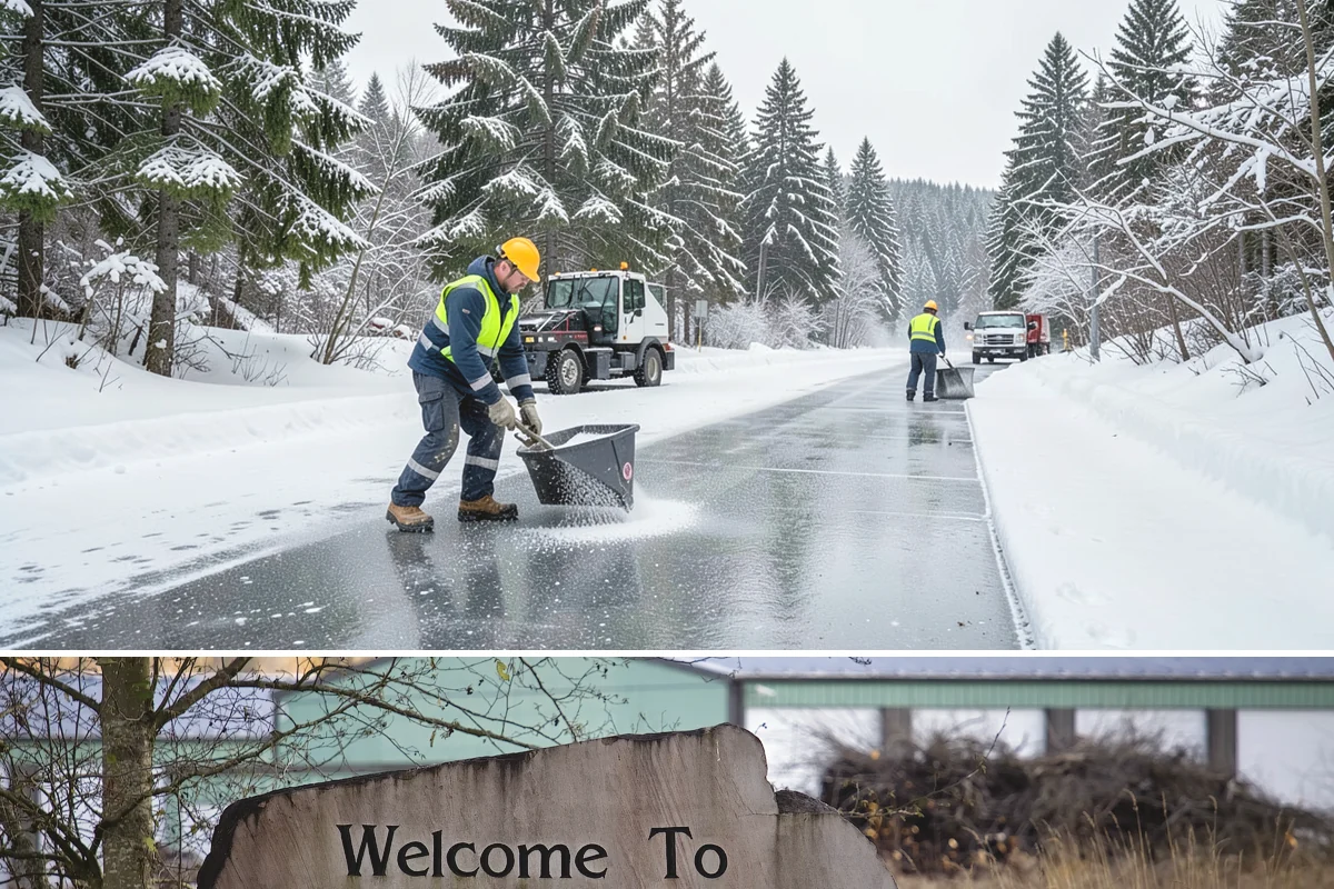 Liquid Salt Spraying in Buckley, Pierce County, WA - Liquid salt spraying is used through the core winter months whenever light ice or freezing drizzle threatens traction.