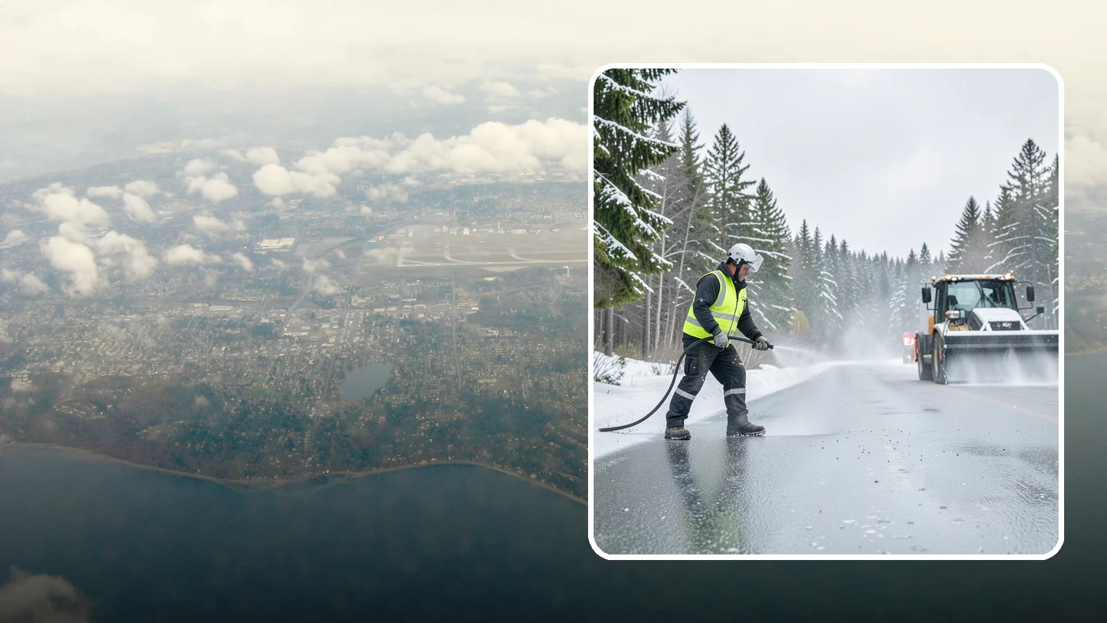 Liquid Salt Spraying in Burien, King County, WA - Liquid salt spraying applies deicer in solution form for fast, even coverage that resists wind scatter and bounce.