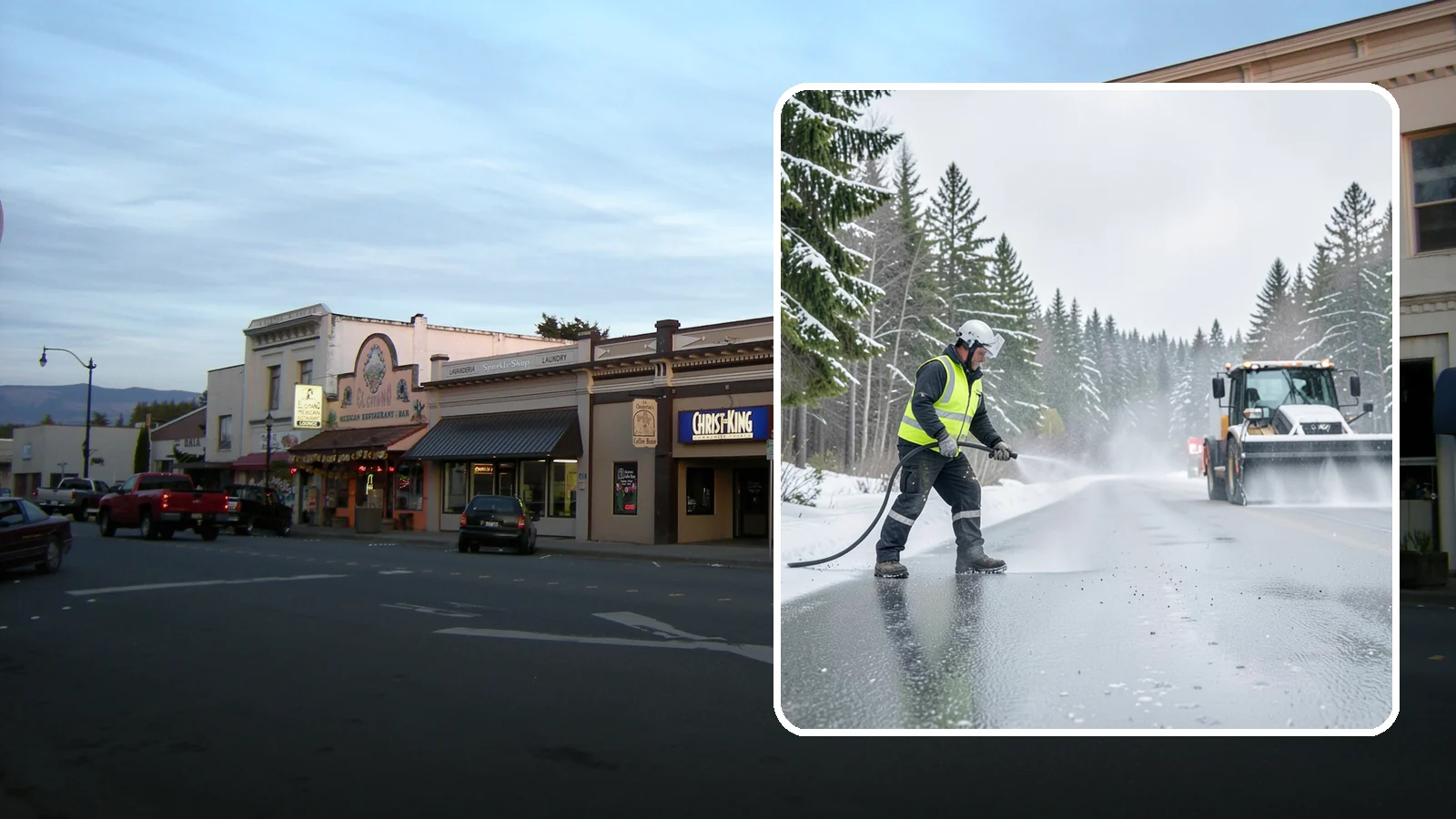 Liquid Salt Spraying in Burlington, Skagit County, WA - Liquid salt spraying applies deicer in solution form for fast, even coverage that resists wind scatter and bounce.
