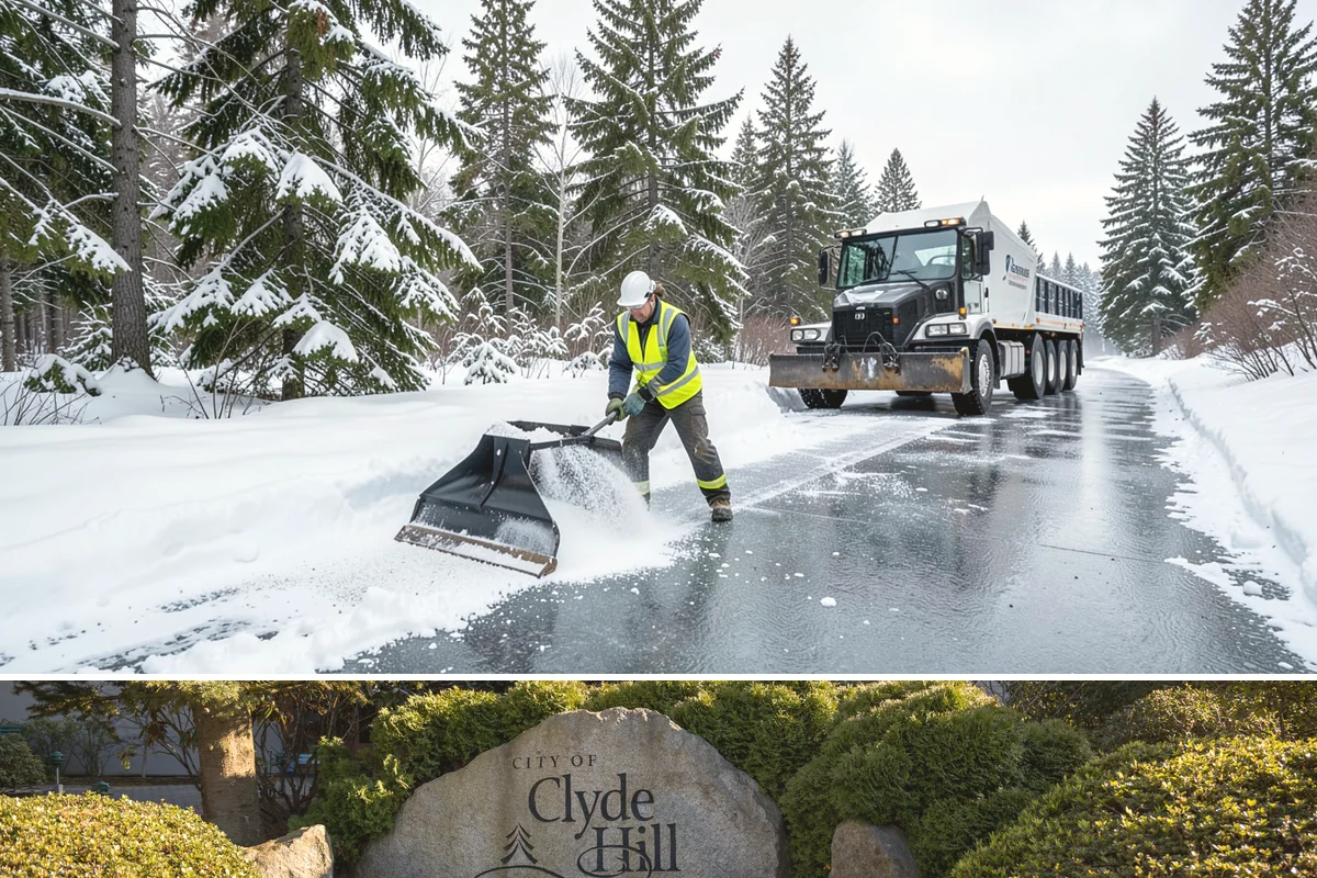 Liquid Salt Spraying in Clyde Hill, King County, WA - Liquid salt spraying is used through the core winter months whenever light ice or freezing drizzle threatens traction.