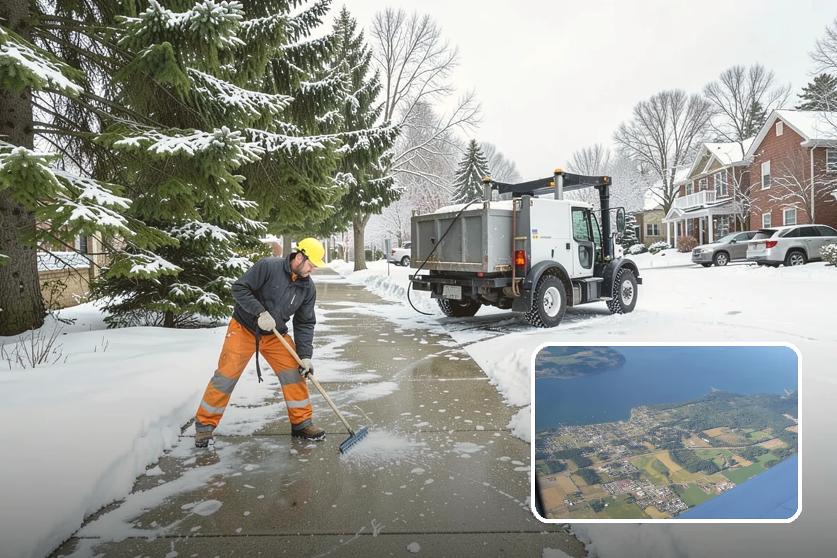 Liquid Salt Spraying in Coupeville, Island County, WA - Even film coverage with no crystal bounce or scatter