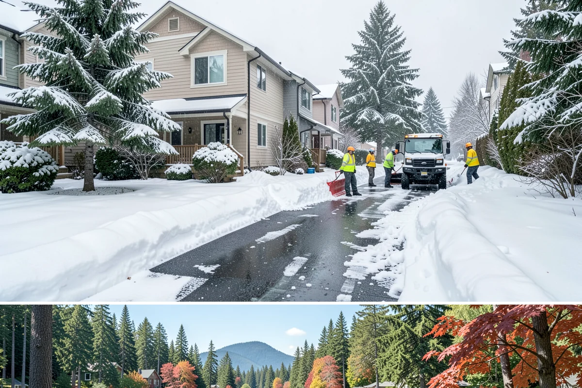 Liquid Salt Spraying in Covington, King County, WA - Liquid salt spraying is used through the core winter months whenever light ice or freezing drizzle threatens traction.