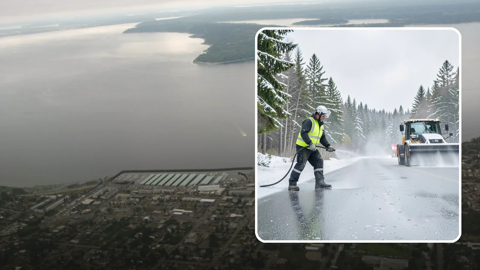Liquid Salt Spraying in Des Moines, King County, WA - Liquid salt spraying applies deicer in solution form for fast, even coverage that resists wind scatter and bounce.