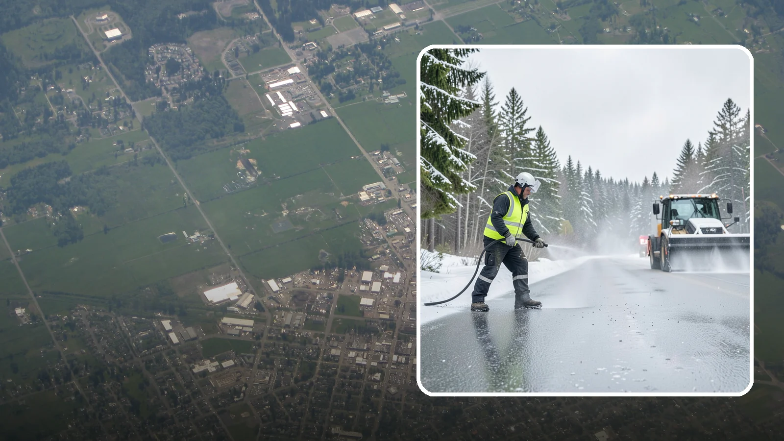 Liquid Salt Spraying in Enumclaw, King County, WA - Liquid salt spraying applies deicer in solution form for fast, even coverage that resists wind scatter and bounce.