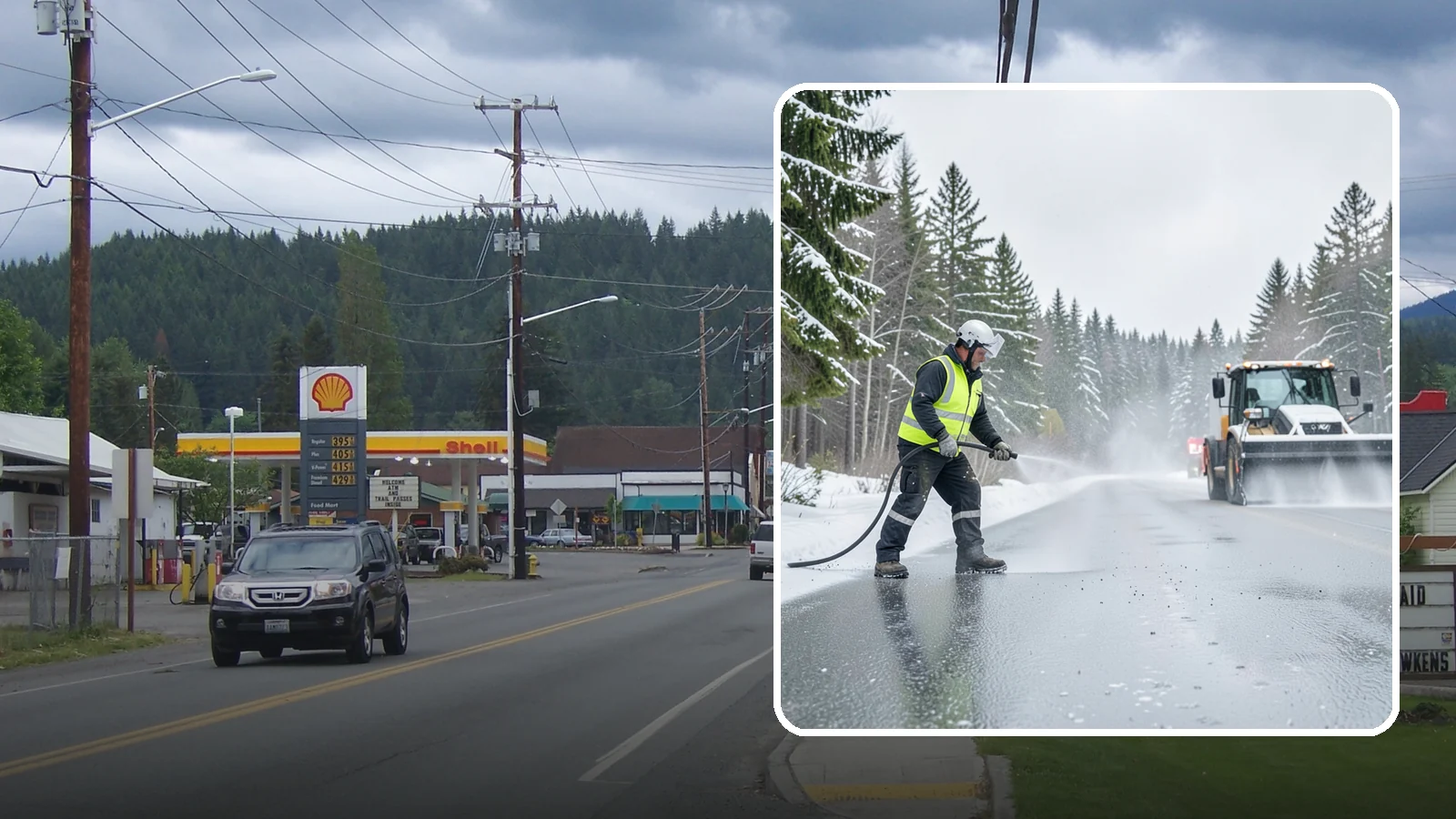 Liquid Salt Spraying in Granite Falls, Snohomish County, WA - Liquid salt spraying applies deicer in solution form for fast, even coverage that resists wind scatter and bounce.