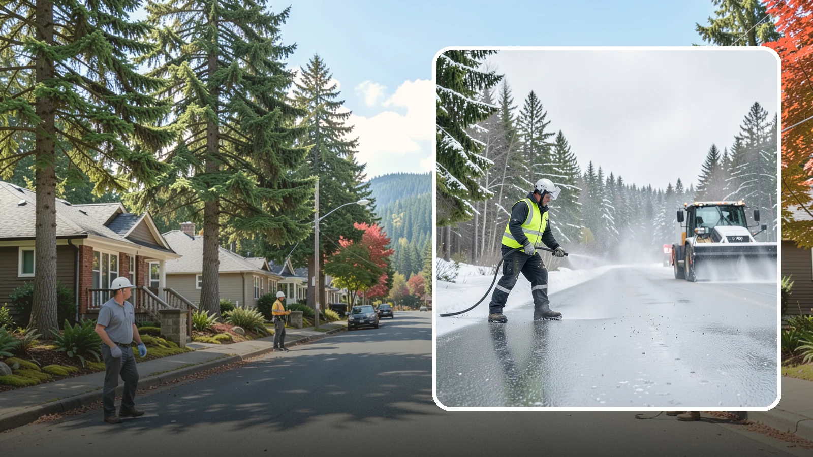 Liquid Salt Spraying in Hunts Point, King County, WA - Liquid salt spraying applies deicer in solution form for fast, even coverage that resists wind scatter and bounce.