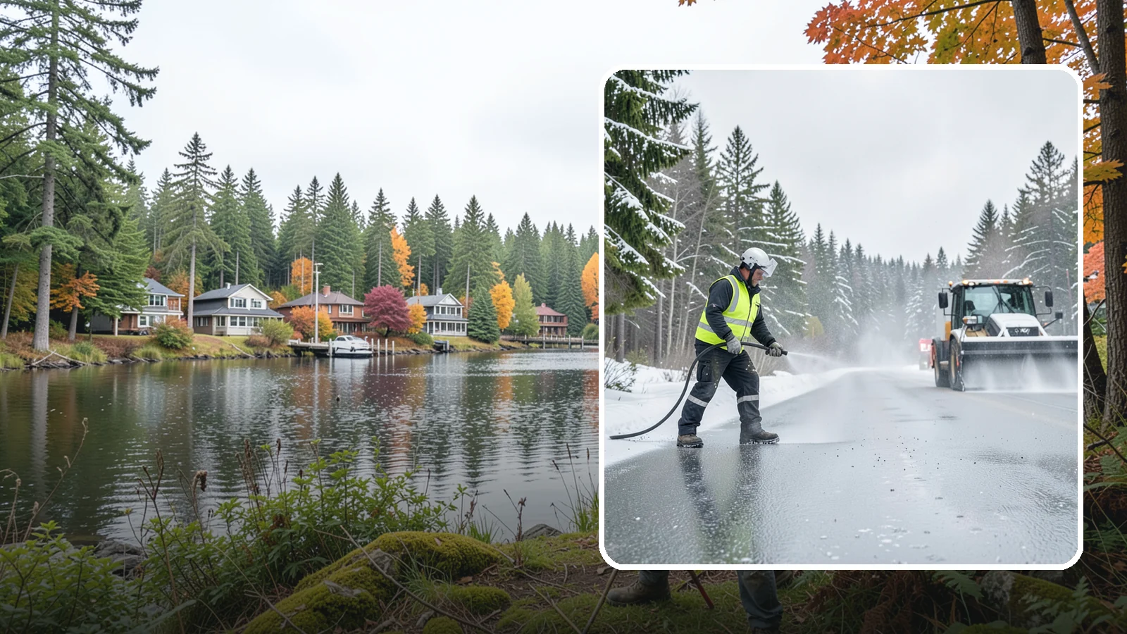 Liquid Salt Spraying in La Conner, Skagit County, WA - Liquid salt spraying applies deicer in solution form for fast, even coverage that resists wind scatter and bounce.