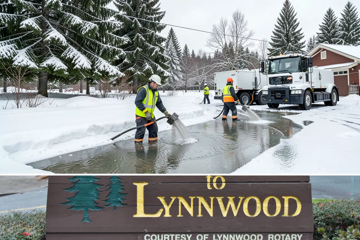 Liquid Salt Spraying in Lynnwood, Snohomish County, WA - Liquid salt spraying is used through the core winter months whenever light ice or freezing drizzle threatens traction.