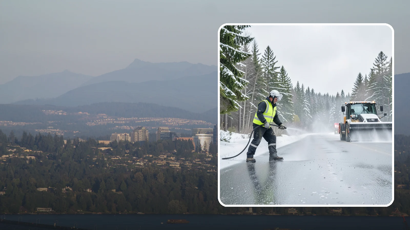 Liquid Salt Spraying in Medina, King County, WA - Liquid salt spraying applies deicer in solution form for fast, even coverage that resists wind scatter and bounce.