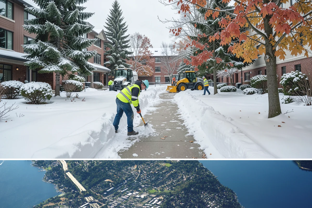 Liquid Salt Spraying in Mercer Island, King County, WA - Liquid salt spraying is used through the core winter months whenever light ice or freezing drizzle threatens traction.