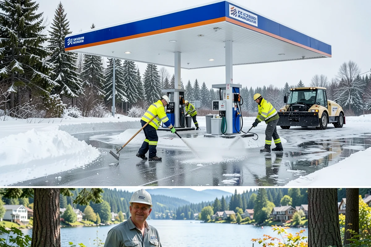 Liquid Salt Spraying in Milton, King County, WA - Liquid salt spraying is used through the core winter months whenever light ice or freezing drizzle threatens traction.