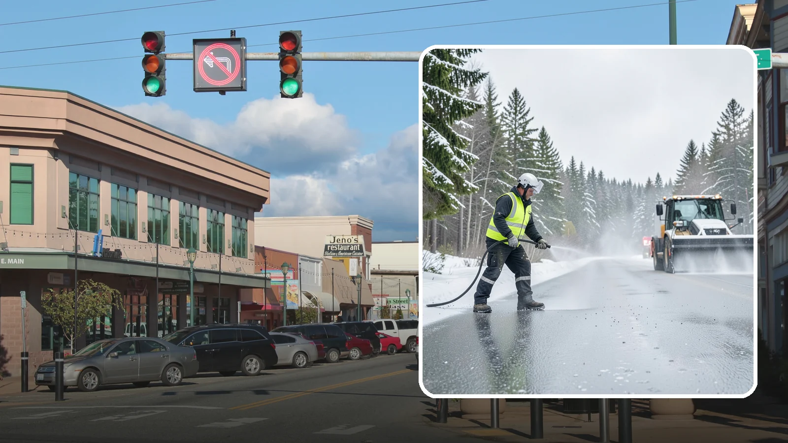 Liquid Salt Spraying in Monroe, Snohomish County, WA - Liquid salt spraying applies deicer in solution form for fast, even coverage that resists wind scatter and bounce.