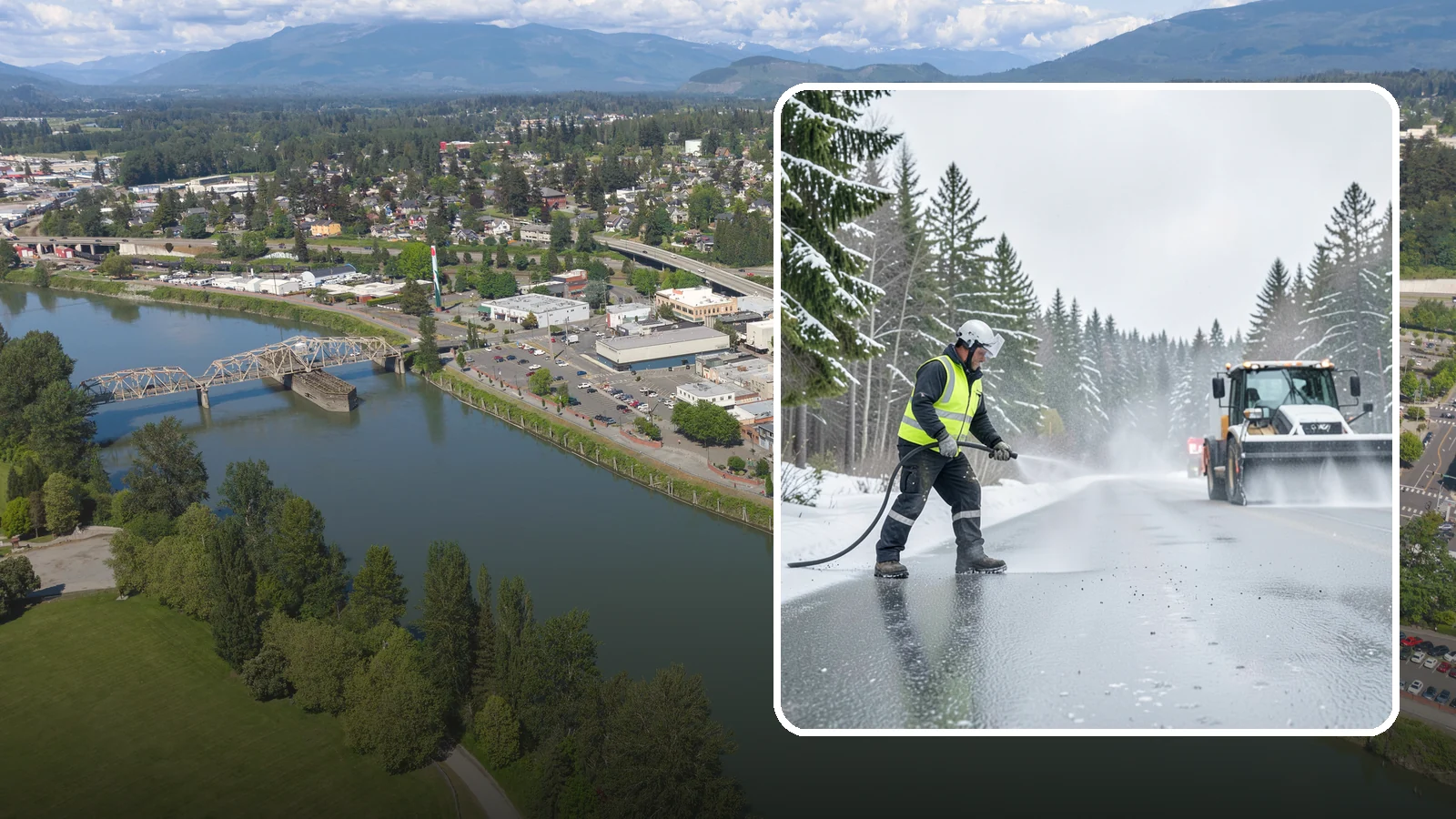 Liquid Salt Spraying in Mount Vernon, Skagit County, WA - Liquid salt spraying applies deicer in solution form for fast, even coverage that resists wind scatter and bounce.