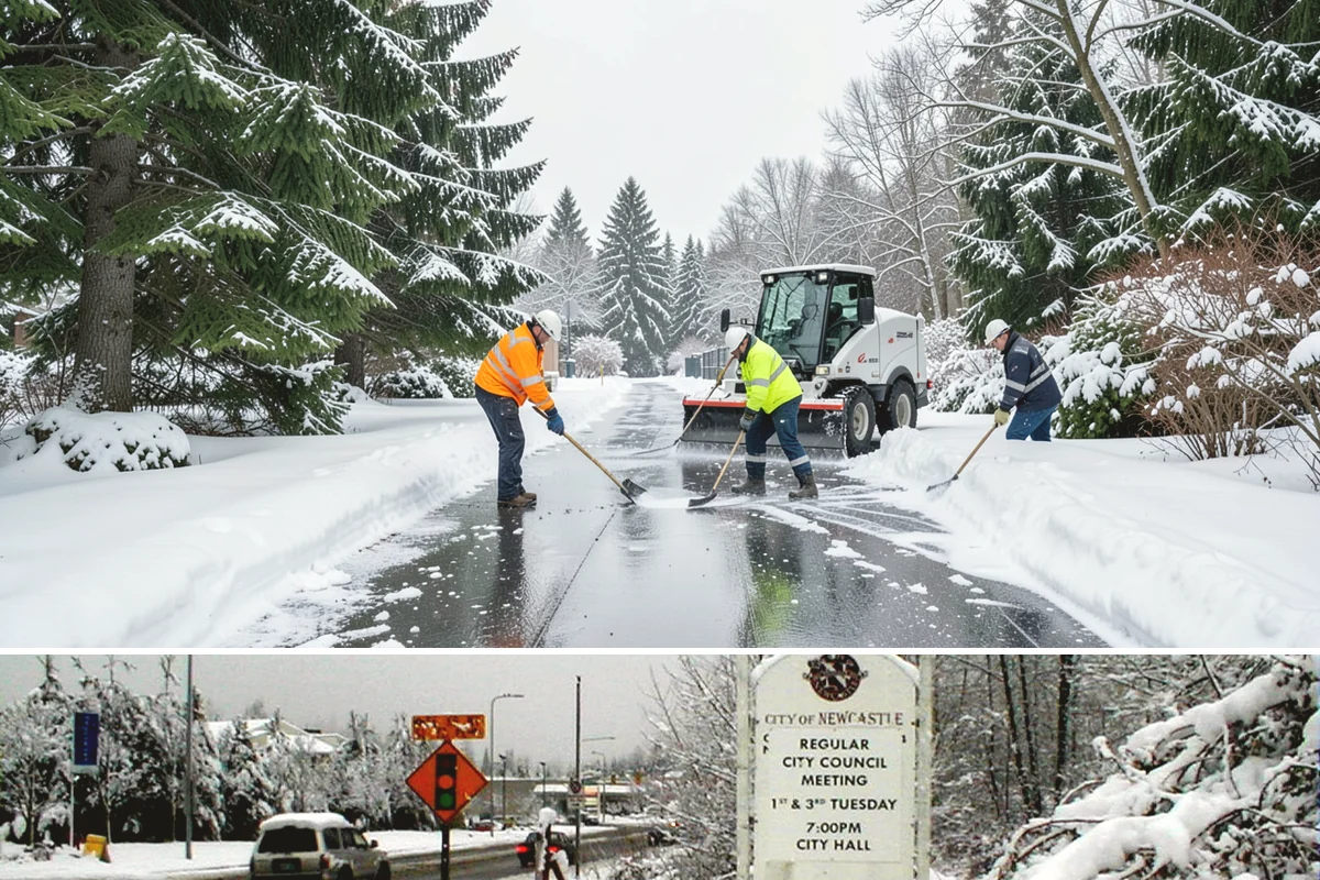 Liquid Salt Spraying in Newcastle, King County, WA - Liquid salt spraying is used through the core winter months whenever light ice or freezing drizzle threatens traction.