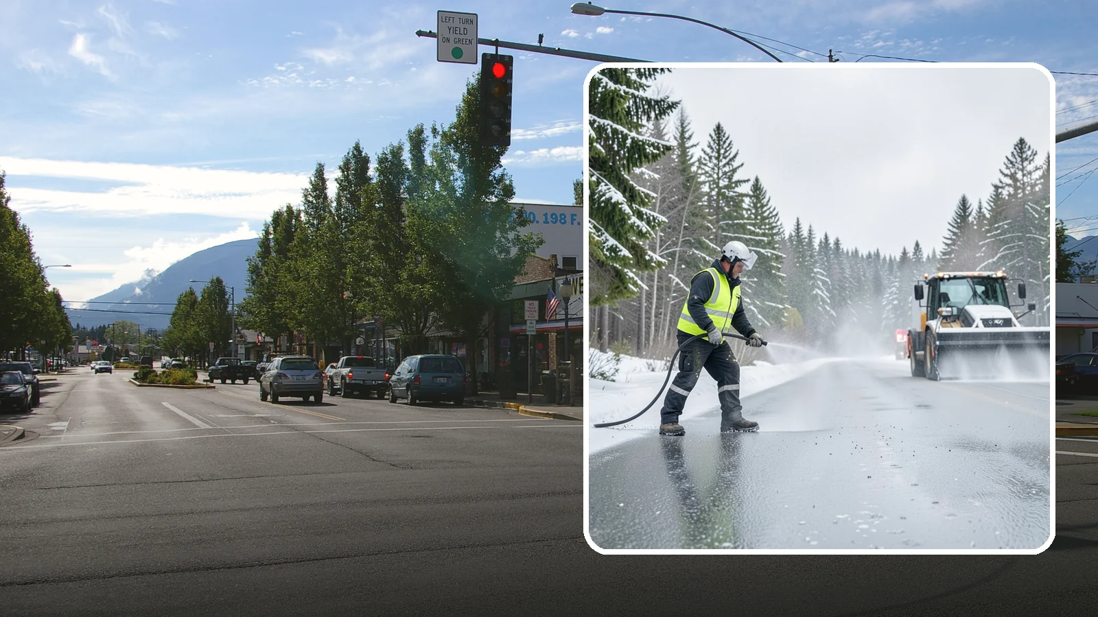 Liquid Salt Spraying in North Bend, King County, WA - Liquid salt spraying applies deicer in solution form for fast, even coverage that resists wind scatter and bounce.