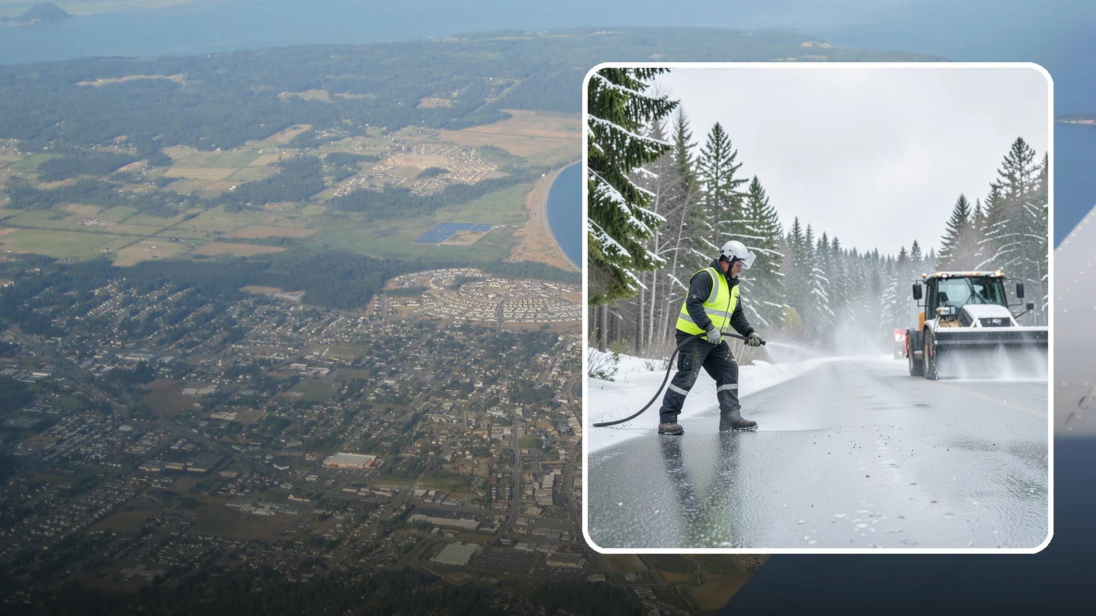 Liquid Salt Spraying in Oak Harbor, Island County, WA - Liquid salt spraying applies deicer in solution form for fast, even coverage that resists wind scatter and bounce.