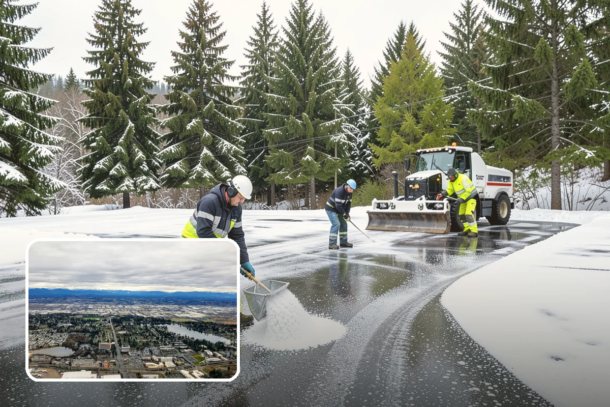 Liquid Salt Spraying in SeaTac, King County, WA - Even film coverage with no crystal bounce or scatter