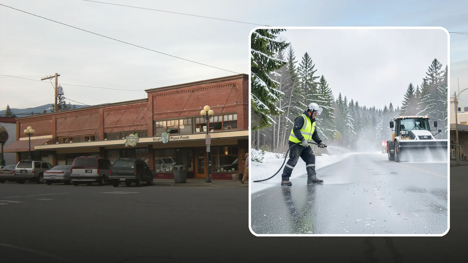 Liquid Salt Spraying in Sedro-Woolley, Skagit County, WA - Liquid salt spraying applies deicer in solution form for fast, even coverage that resists wind scatter and bounce.