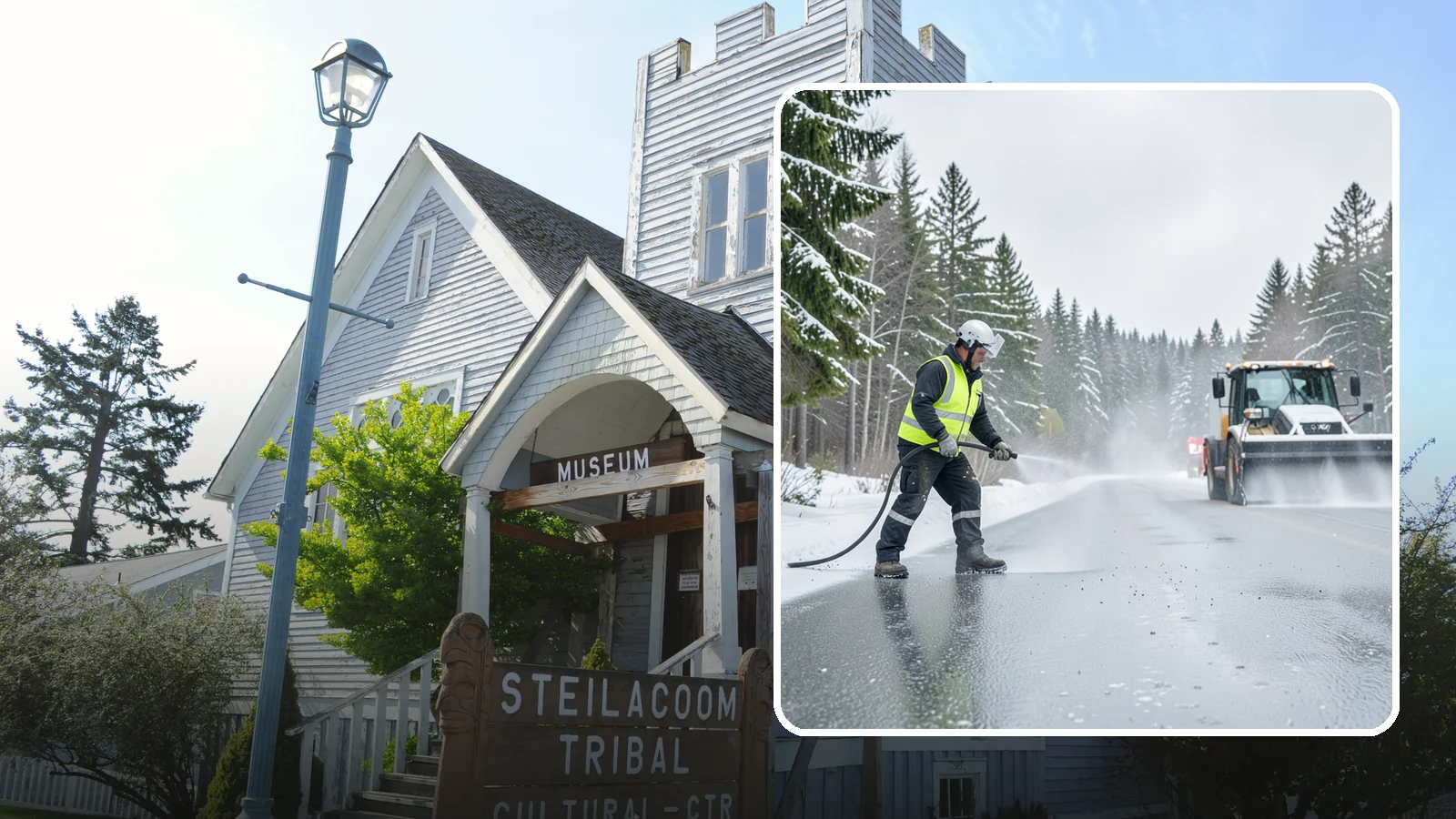 Liquid Salt Spraying in Steilacoom, Pierce County, WA - Liquid salt spraying applies deicer in solution form for fast, even coverage that resists wind scatter and bounce.