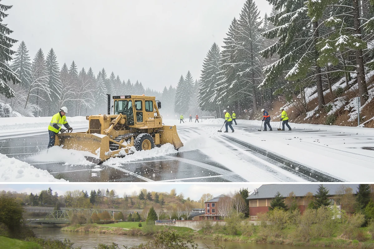Liquid Salt Spraying in Tukwila, King County, WA - Liquid salt spraying is used through the core winter months whenever light ice or freezing drizzle threatens traction.