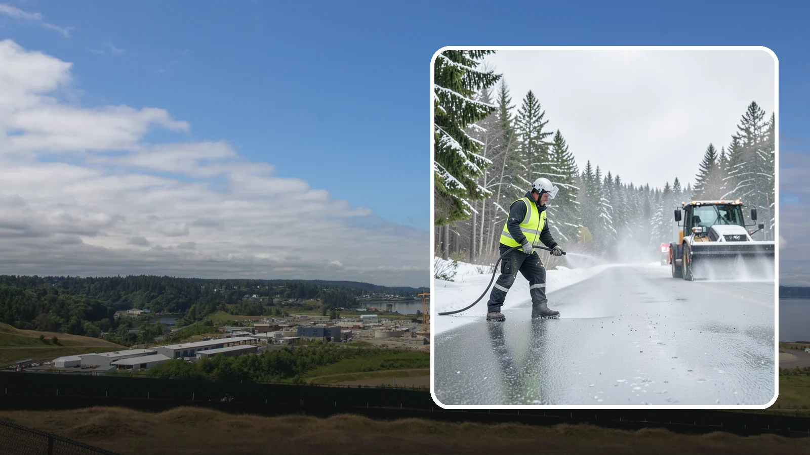Liquid Salt Spraying in University Place, Pierce County, WA - Liquid salt spraying applies deicer in solution form for fast, even coverage that resists wind scatter and bounce.