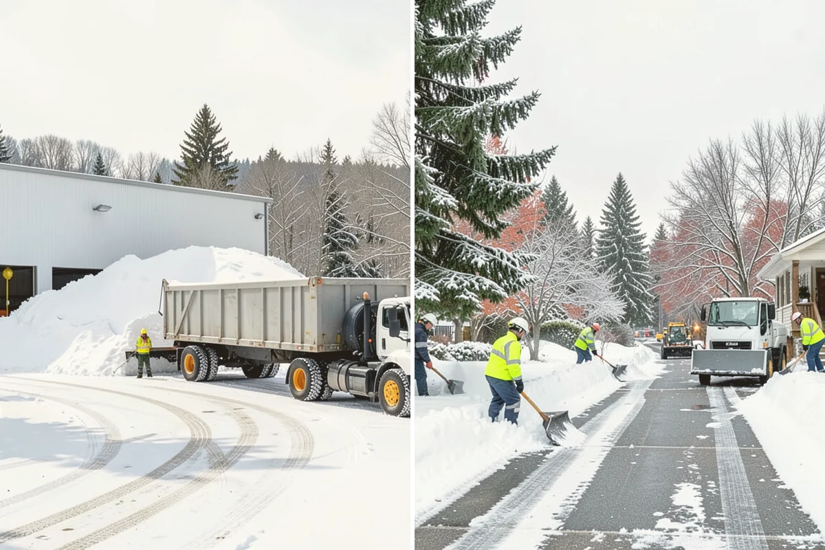Loader Snow Relocation in Algona, King County, WA - Assess site volume and relocation targets