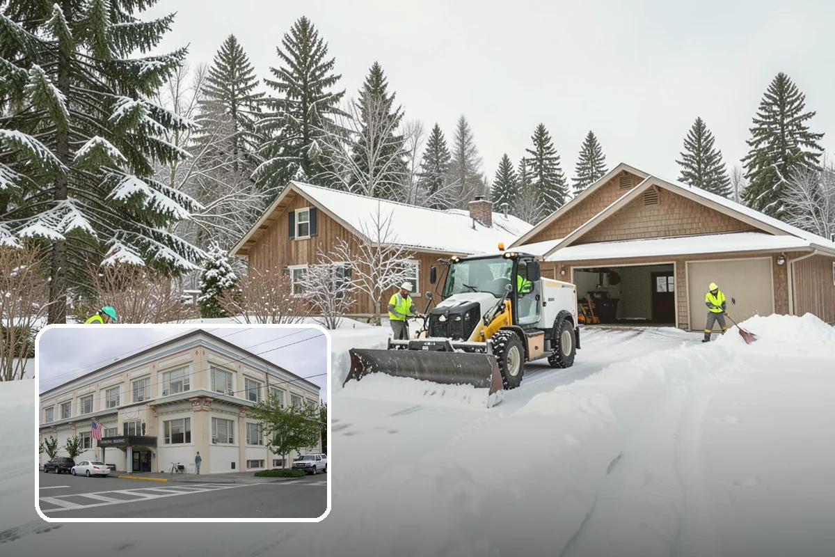 Loader Snow Relocation in Anacortes, Skagit County, WA - Moves large snow volumes far faster than trucks