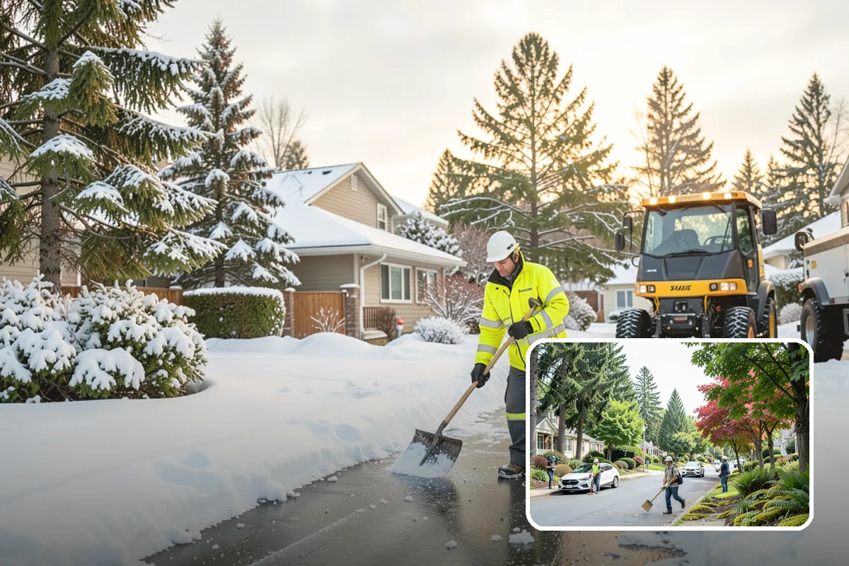 Loader Snow Relocation in Beaux Arts Village, King County, WA - Moves large snow volumes far faster than trucks