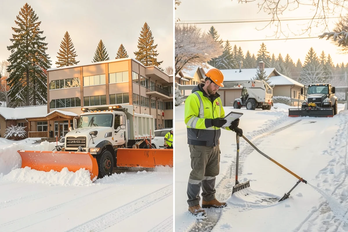 Loader Snow Relocation in Bellevue, King County, WA - Assess site volume and relocation targets