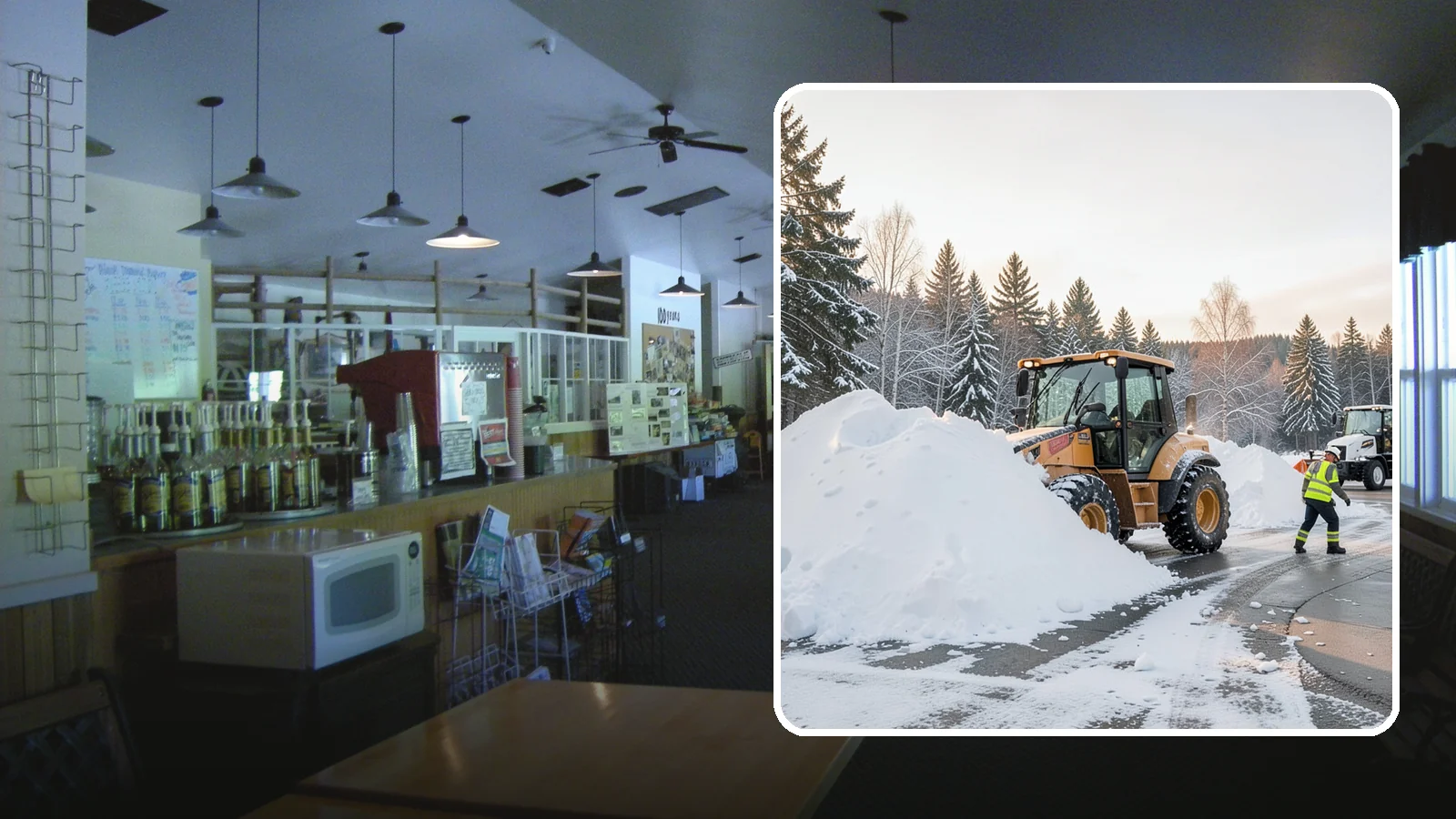 Loader Snow Relocation in Black Diamond, King County, WA - We use wheel loaders to move large volumes of snow quickly across big commercial sites.