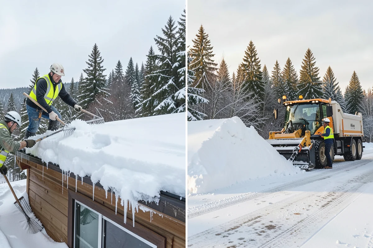 Loader Snow Relocation in Buckley, Pierce County, WA - Assess site volume and relocation targets
