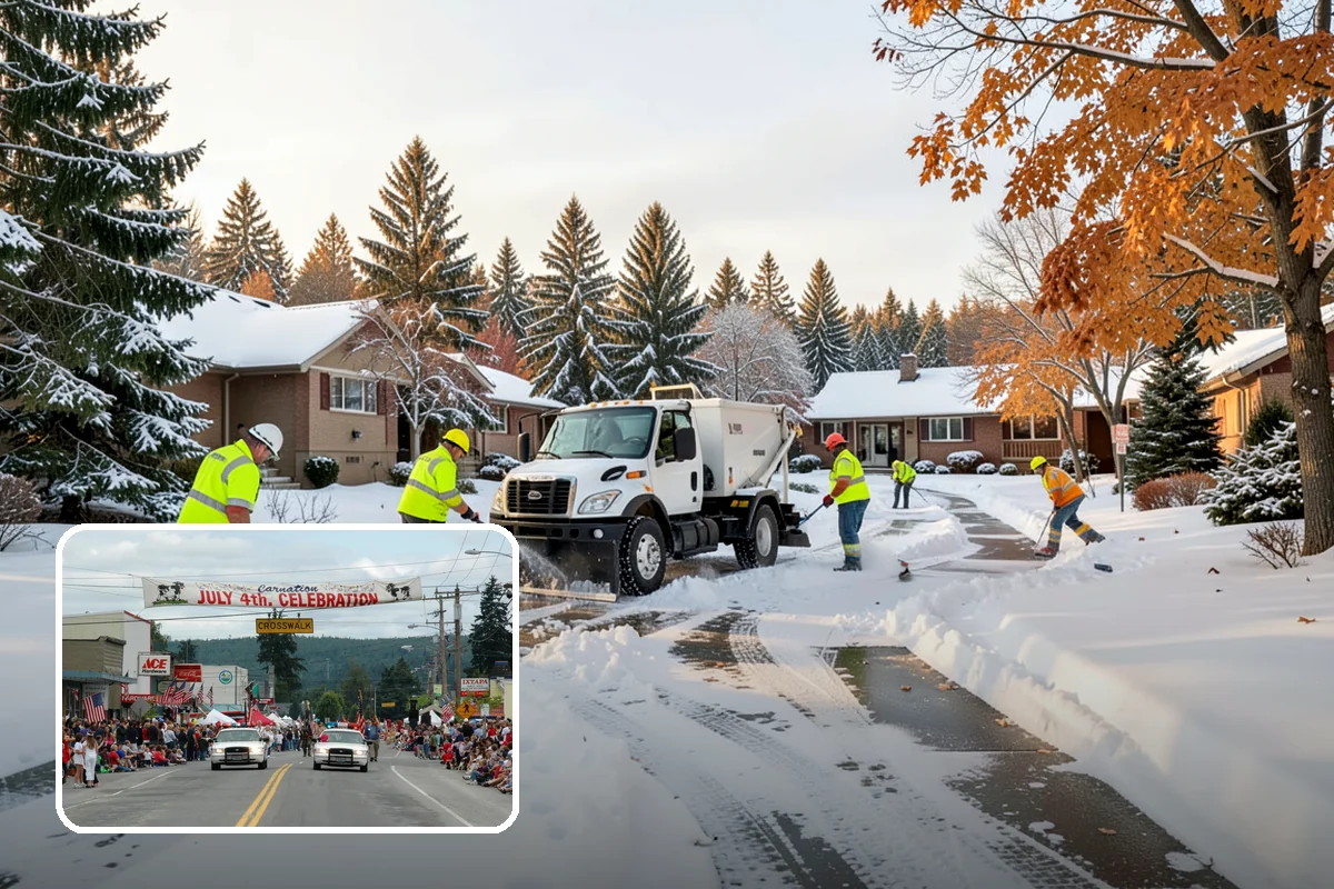 Loader Snow Relocation in Carnation, King County, WA - Moves large snow volumes far faster than trucks