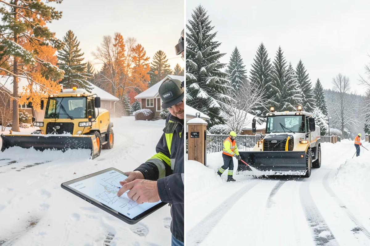 Loader Snow Relocation in Covington, King County, WA - Assess site volume and relocation targets