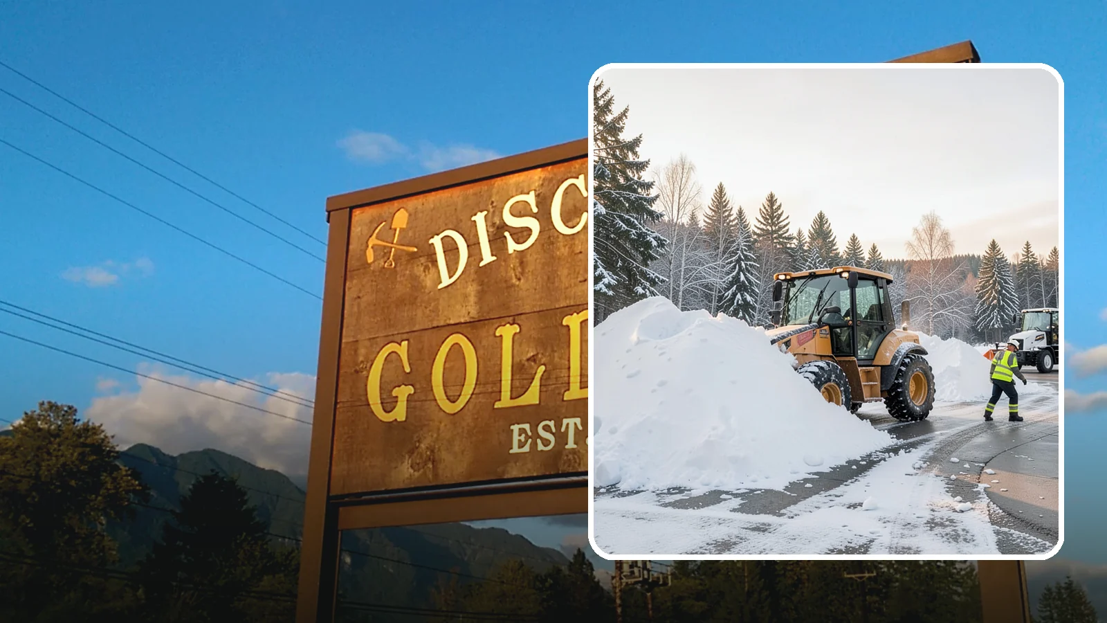Loader Snow Relocation in Gold Bar, Snohomish County, WA - We use wheel loaders to move large volumes of snow quickly across big commercial sites.