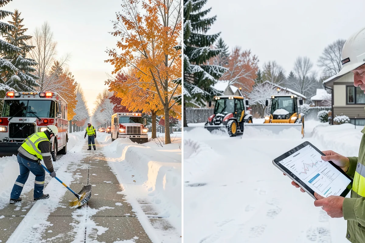 Loader Snow Relocation in Hunts Point, King County, WA - Assess site volume and relocation targets