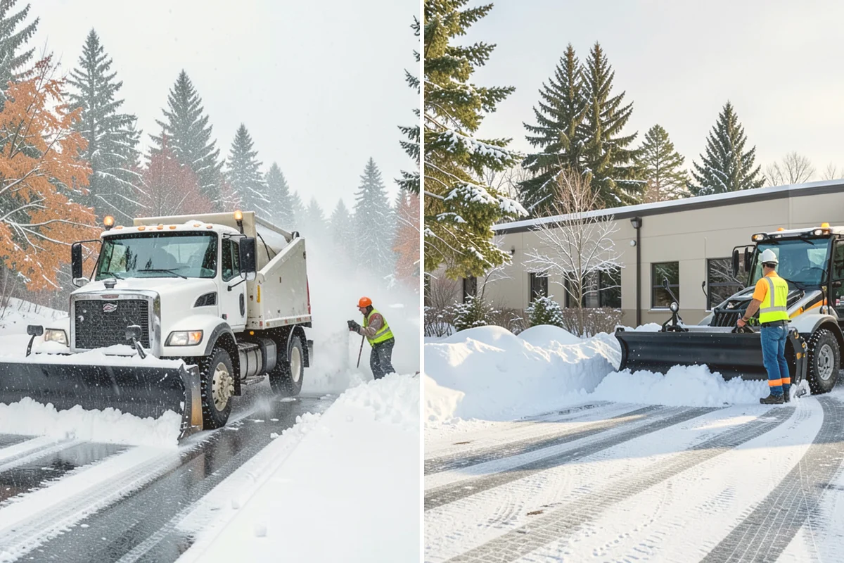 Loader Snow Relocation in Kent, King County, WA - Assess site volume and relocation targets