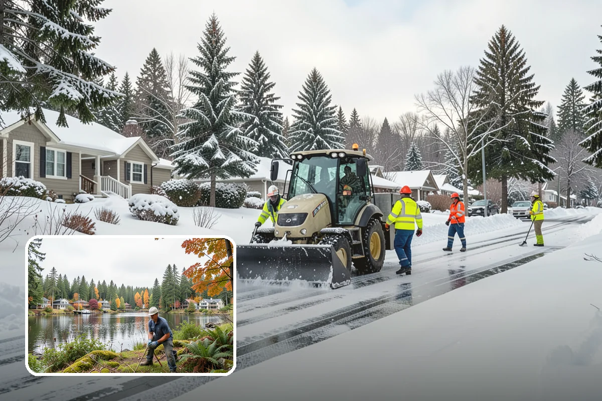 Loader Snow Relocation in La Conner, Skagit County, WA - Moves large snow volumes far faster than trucks
